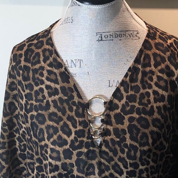 Michael Kors Animal Print  Ring Embellished Sz S/M - Picture 3 of 7